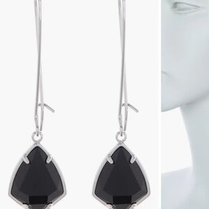 Kendra Scott Kendra Scott  Carrine Earrings in Silver & Black Opa